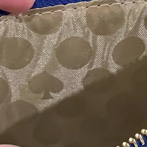 Kate Spade NY Brilliant Blue Crossgrain Leather Wristlet ♠️💙 NWT - Picture 6 of 7